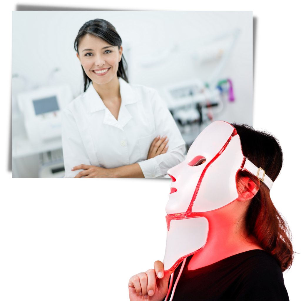 Masque professionnel de luminothérapie à LED