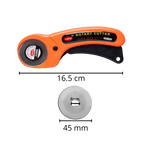 Coupeur rotatif pour tissus avec cinq lames de 45 mm