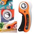 Coupeur rotatif pour tissus avec cinq lames de 45 mm
