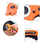 Coupeur rotatif pour tissus avec cinq lames de 45 mm