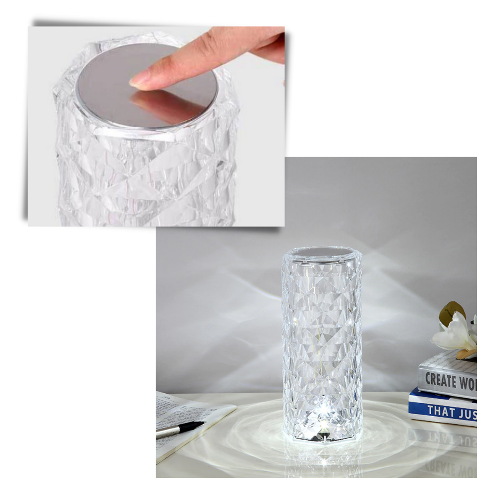 Lampe de luxe en cristal pour table