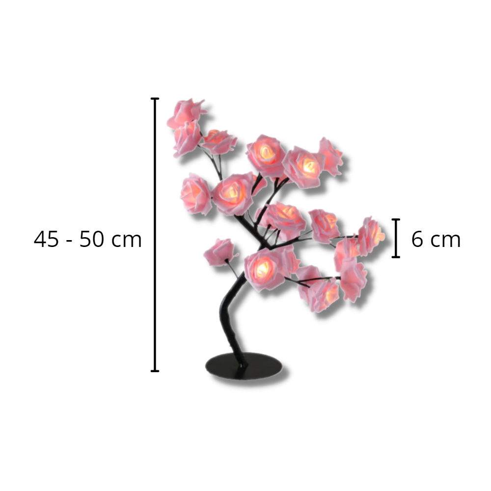 Lampe ravissante en forme de rosier
