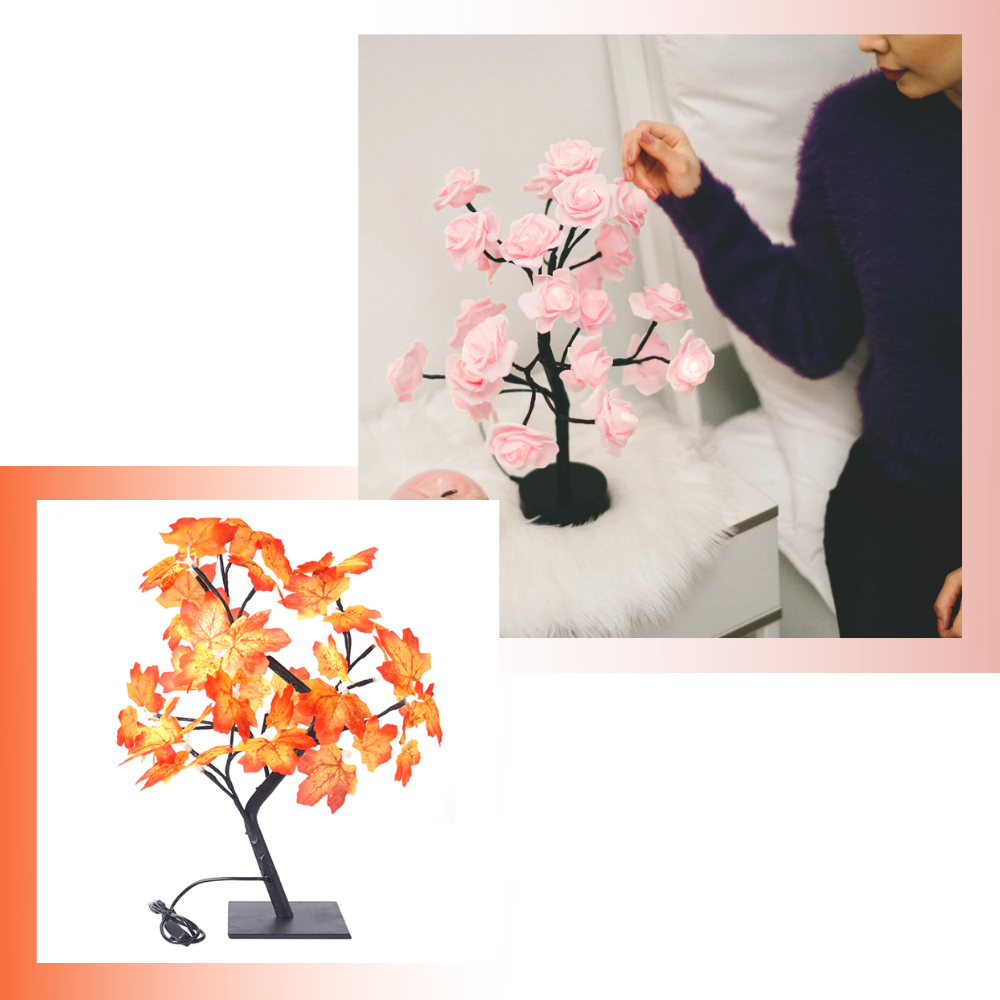 Lampe ravissante en forme de rosier