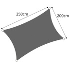 Voile d'ombrage rectangulaire résistant aux intempéries