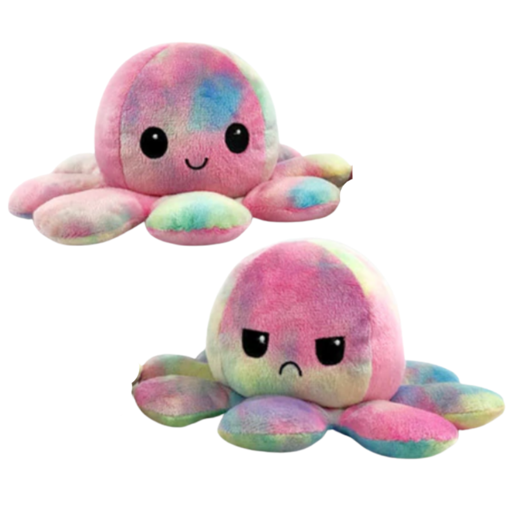 Peluche réversible mini poulpe