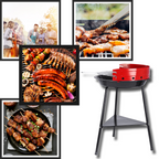 Barbecue Portatif Rond Au Charbon De Bois