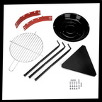 Barbecue Portatif Rond Au Charbon De Bois