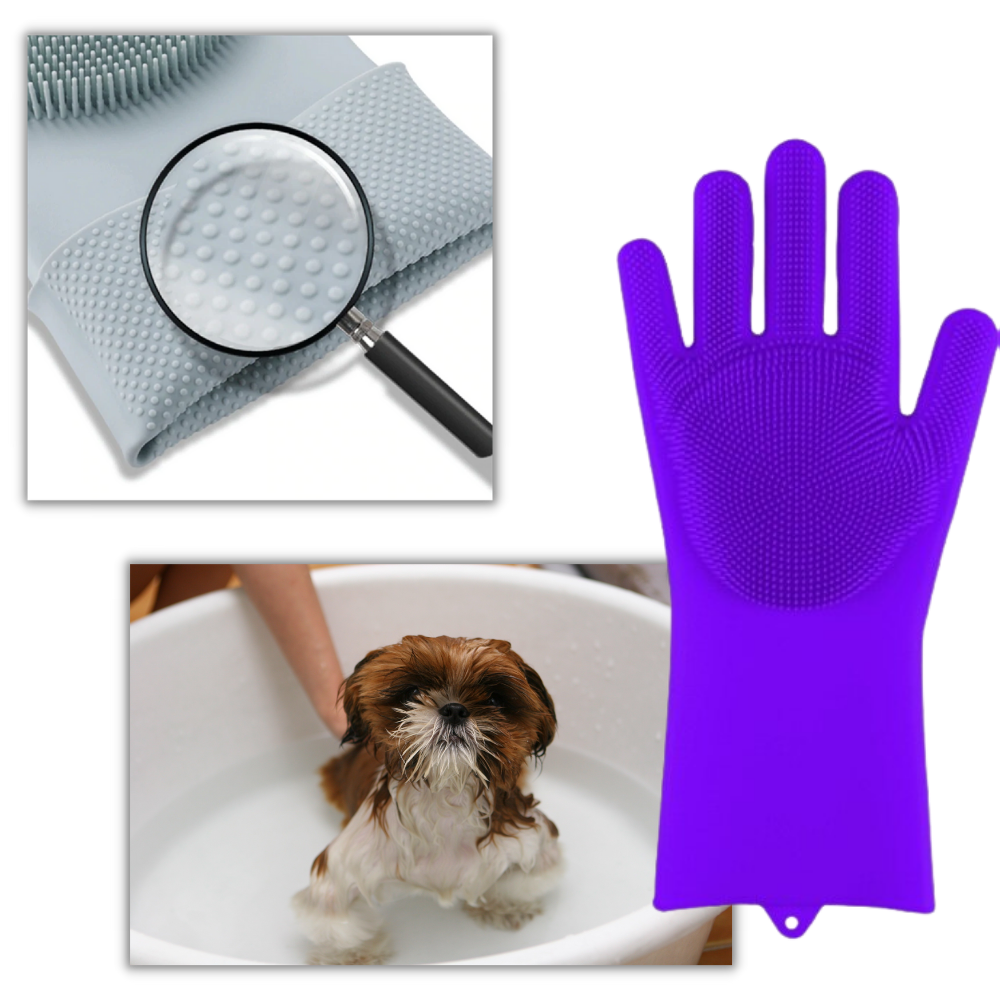 Gants de vaisselle en silicone à usages multiples