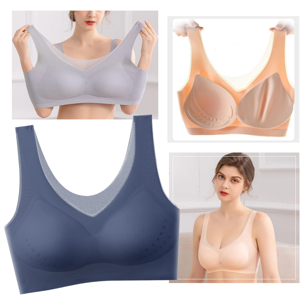 Soutien-gorge ultra-fin sans couture en soie glacée