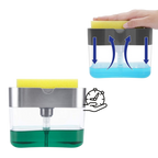 Distributeur de détergent de cuisine avec porte-éponge
