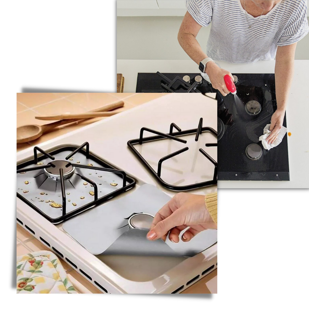 Couverture de protection pour cuisinière à gaz (lot de 2)