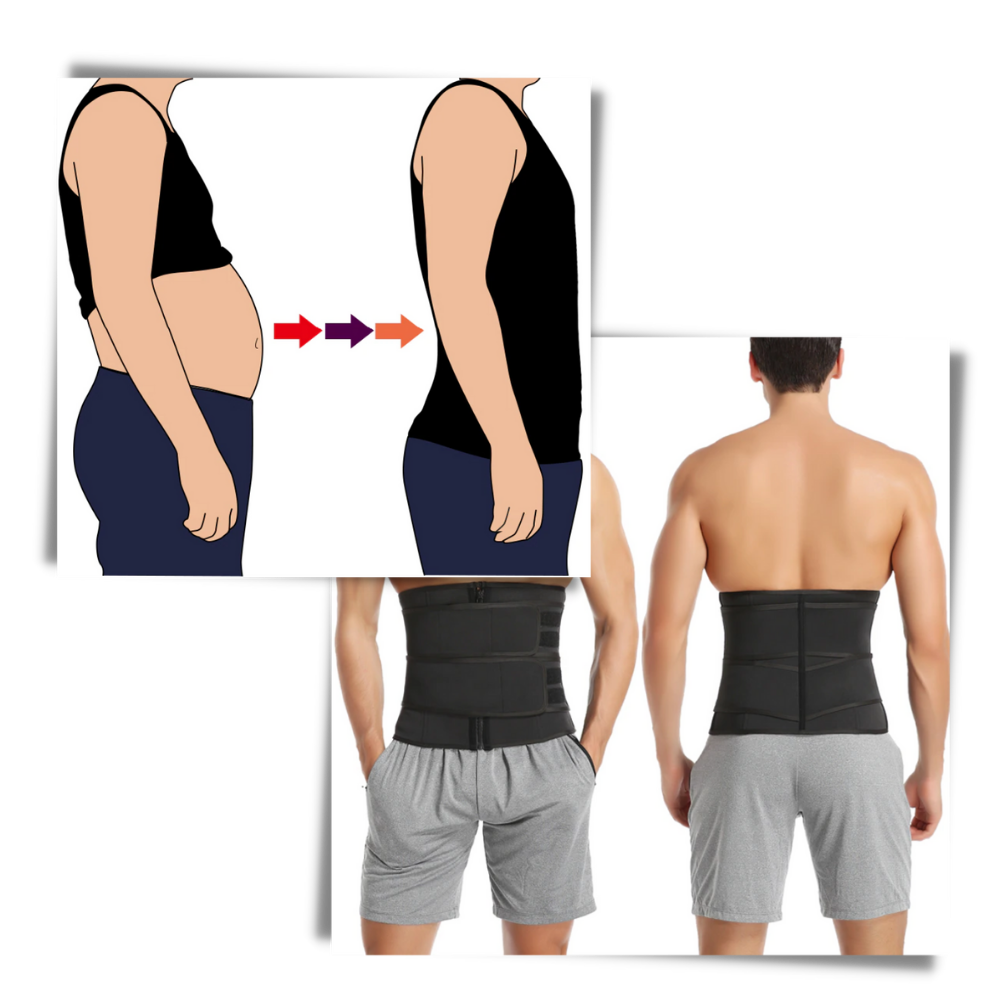 Ceinture amincissante chauffante à double sangle