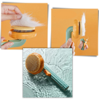 Brosse autonettoyante pour animaux de compagnie