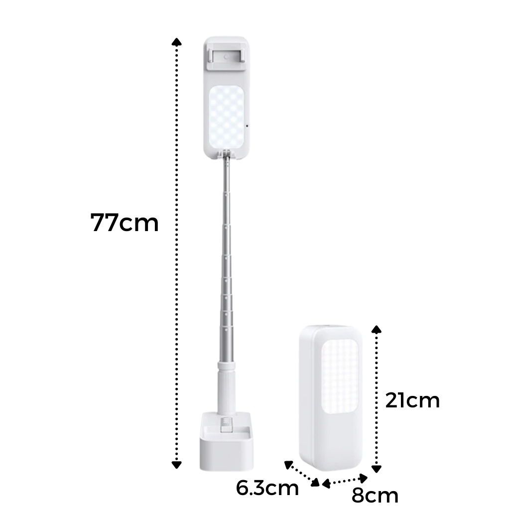 Support pour smartphone avec kit d'éclairage bluetooth intégré