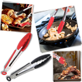 Pince de barbecue en acier inoxydable avec poignée en silicone