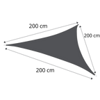 Voile d'ombrage triangulaire résistante à l'eau