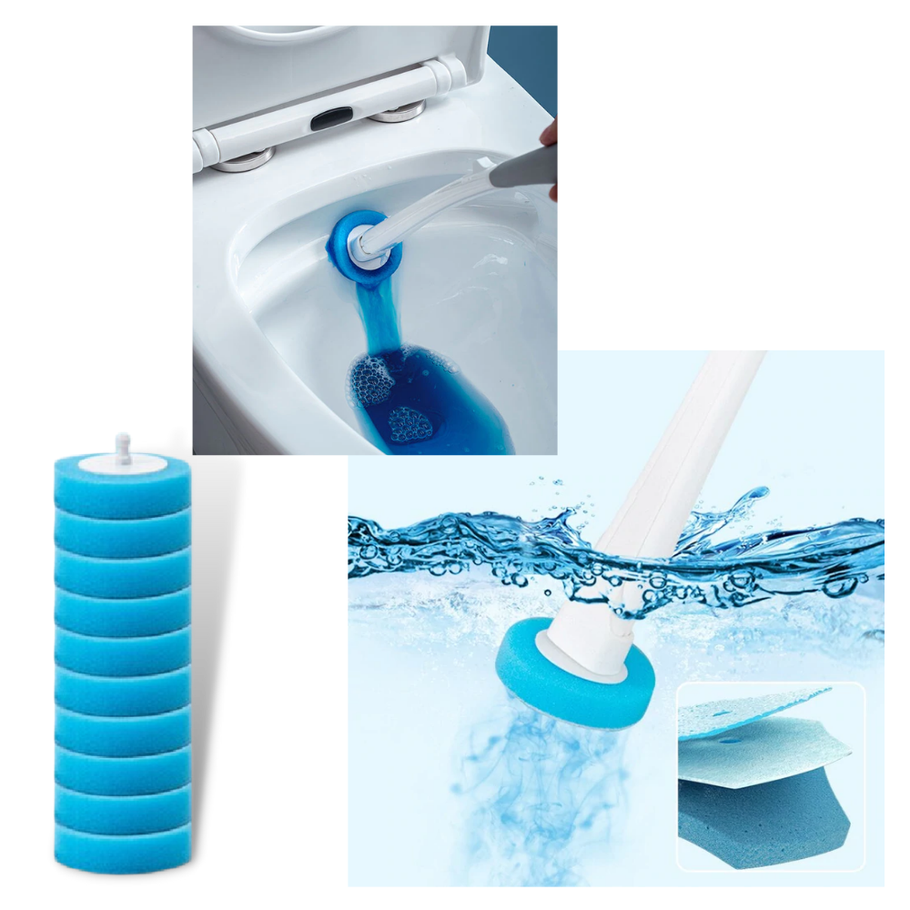 Ensemble de brosses de toilettes jetables