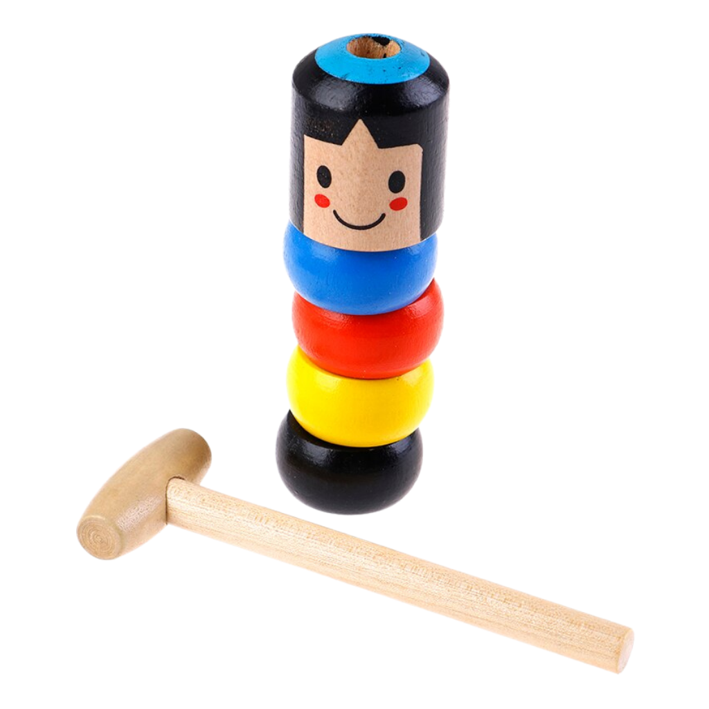 Jouet magique d'homme en bois incassable