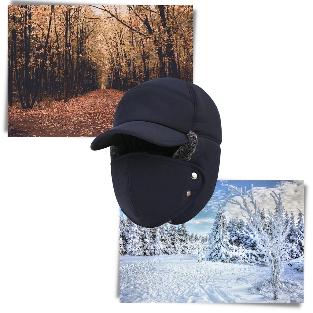 Chapeau coupe-vent unisexe pour les oreilles et le visage