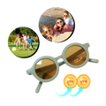 Lunettes de soleil rondes vintage pour enfant de 1 à 5 ans