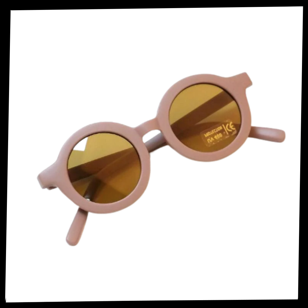 Lunettes de soleil rondes vintage pour enfant de 1 à 5 ans