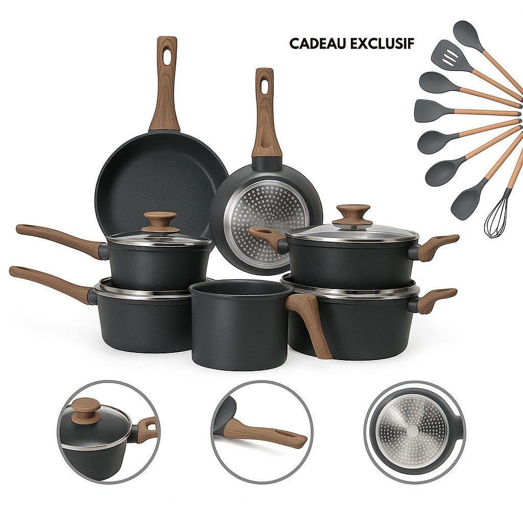 🔥 OFFRE SPÉCIALE : 9 Casseroles + 13 Ustensiles Offerts – Choisissez Votre Couleur Préférée !