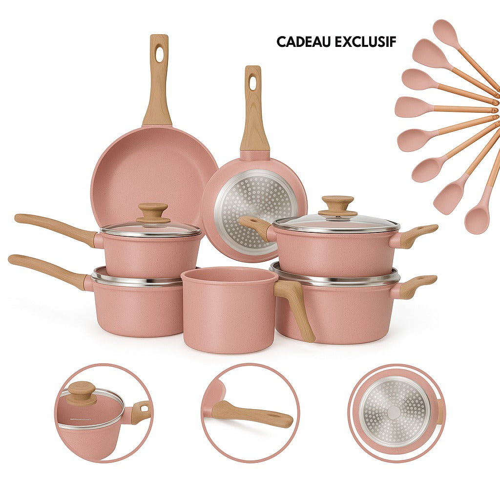 🔥 OFFRE SPÉCIALE : 9 Casseroles + 13 Ustensiles Offerts – Choisissez Votre Couleur Préférée !