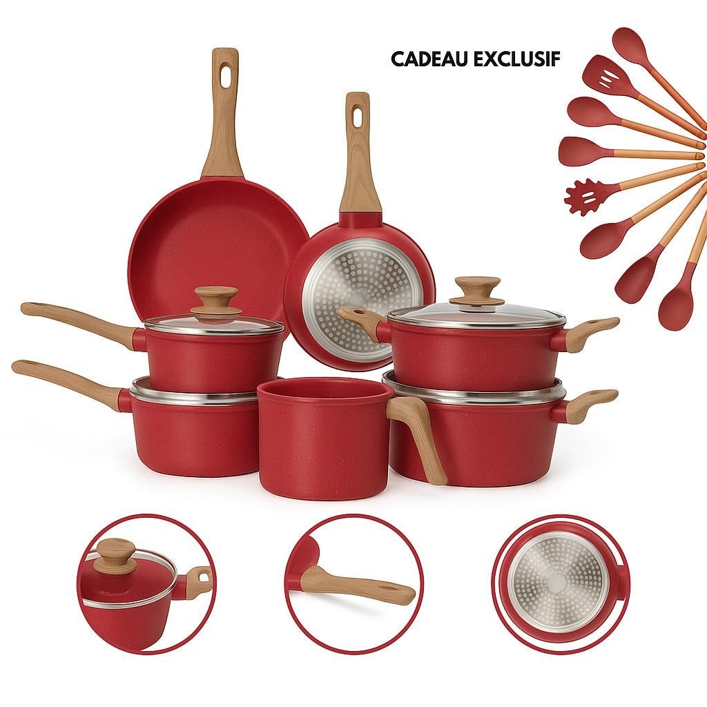 🔥 OFFRE SPÉCIALE : 9 Casseroles + 13 Ustensiles Offerts – Choisissez Votre Couleur Préférée !