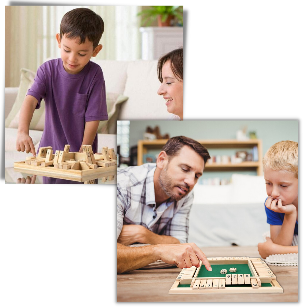 Jeu de dés en bois