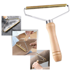 Brosse pour poils d'animaux en bois