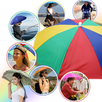Chapeau parapluie ajustable mains libres