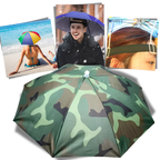 Chapeau parapluie ajustable mains libres