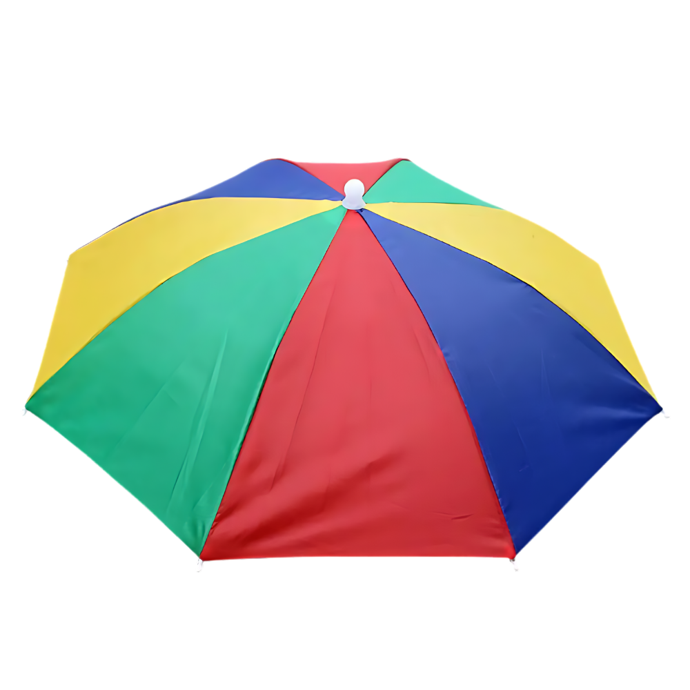 Chapeau parapluie ajustable mains libres