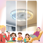 Ventilateur de plafond avec lampe intégrée et télécommande