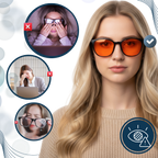 Lunettes rouges anti-fatigue à filtre bleu