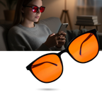 Lunettes rouges anti-fatigue à filtre bleu