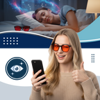 Lunettes rouges anti-fatigue à filtre bleu