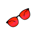 Lunettes rouges anti-fatigue à filtre bleu