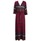 Robe longue à col en V de style bohème