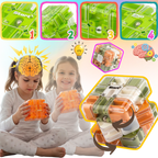 Cube labyrinthe Brain Builder puzzle 3D à bille