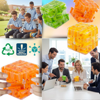 Cube labyrinthe Brain Builder puzzle 3D à bille