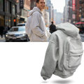 Sweat à capuche avec sac à dos intégré