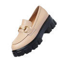 Mocassins en cuir élégants à semelles épaisses