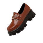 Mocassins en cuir élégants à semelles épaisses