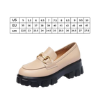 Mocassins en cuir élégants à semelles épaisses