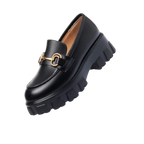 Mocassins en cuir élégants à semelles épaisses