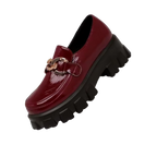 Mocassins en cuir élégants à semelles épaisses