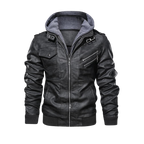 Veste de motard marron en cuir