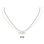 Collier intemporel à trois pierres mobiles