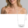Collier intemporel à trois pierres mobiles